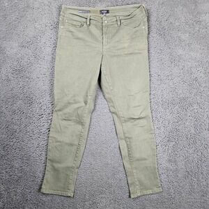 NYDJ Olive Green Comfort‎ Stretch Skinny Ankle Pants Women's Size 10